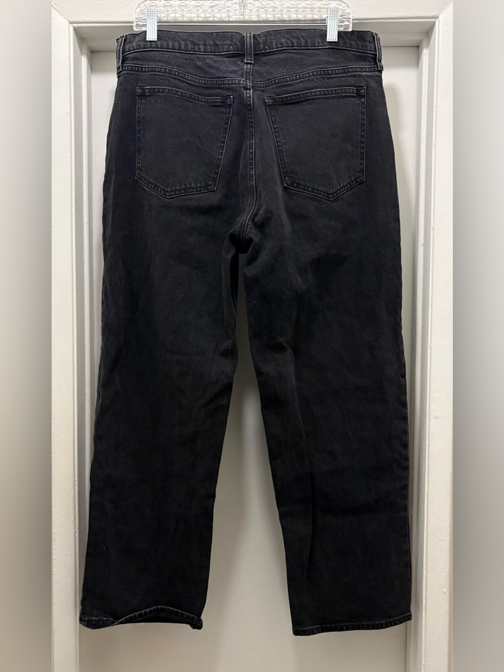 Abercrombie & Fitch The Vintage Straight High Rise Black Jeans Women’s 32/14R - Picture 3 of 11